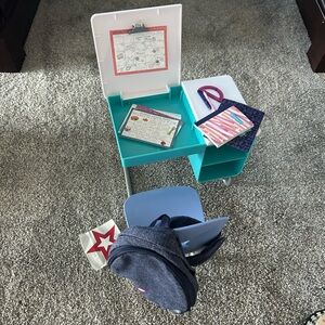 American Girl Doll School Desk Set with Accessories